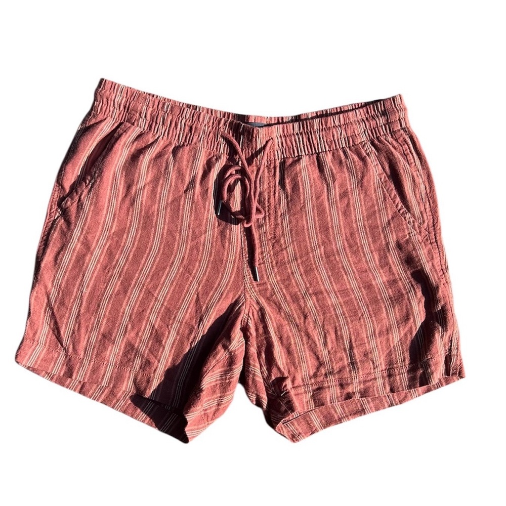 Aeropostale Red Striped Linen Blend Women’s Shorts size M